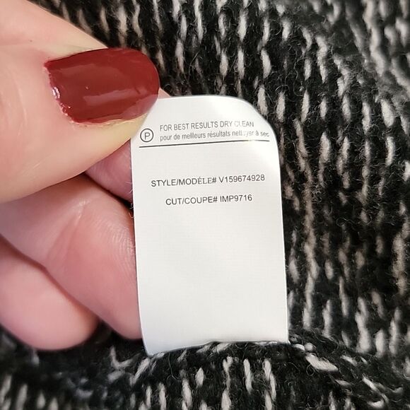 Vince duster sweater with pockets wool silk cashmere blend black donegal sz XS - Picture 8 of 8